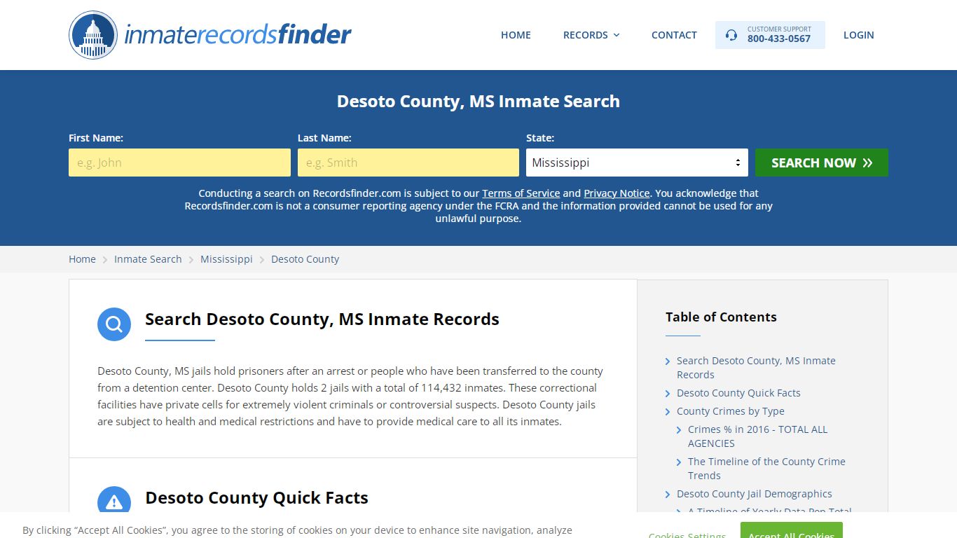 Desoto County, MS Inmate Lookup & Jail Records Online